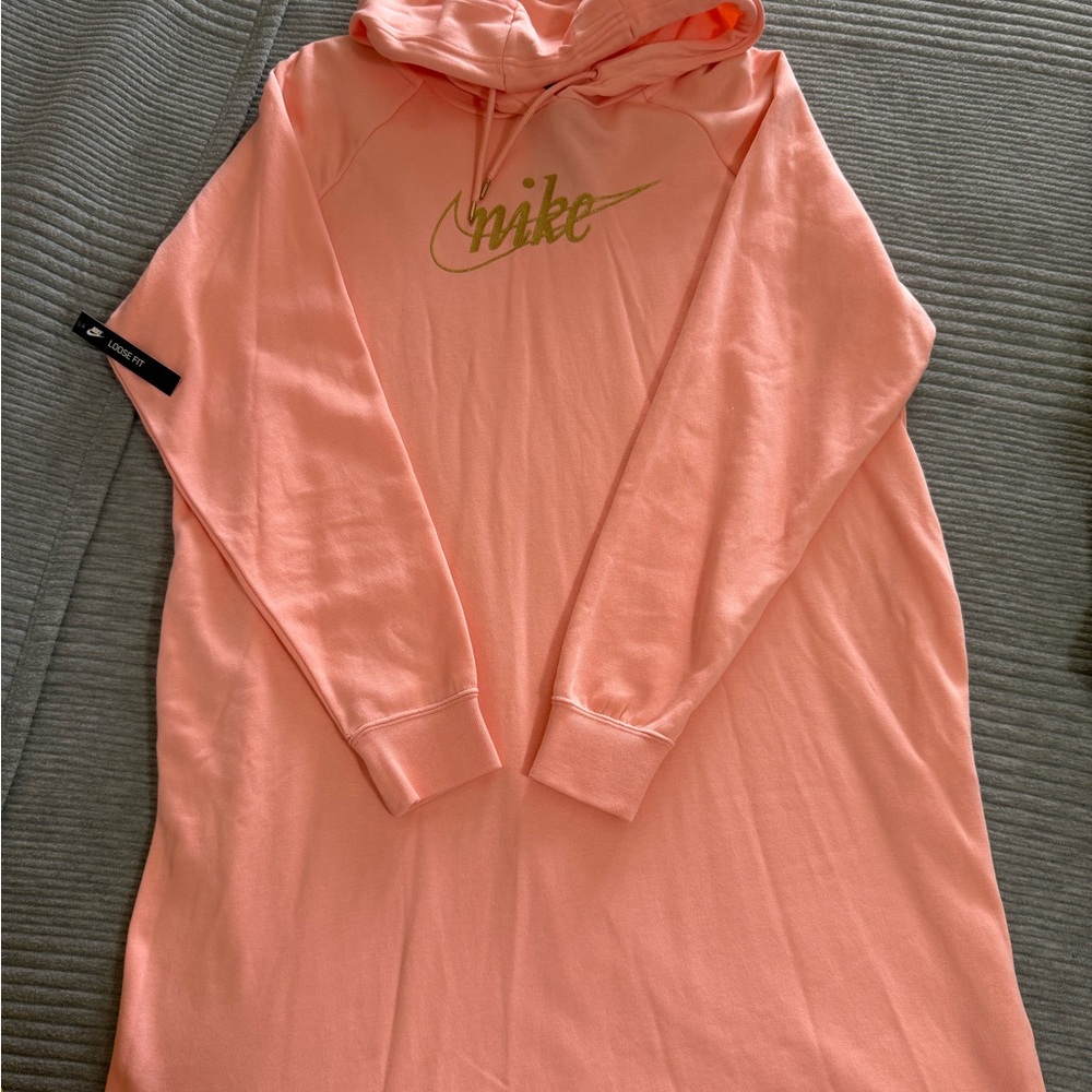 Nike Women's Peach Hoodie Dress